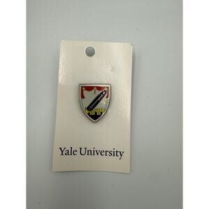 Lot of 10 Yale University Crest Shield Lapel Pins - 8 New on Card